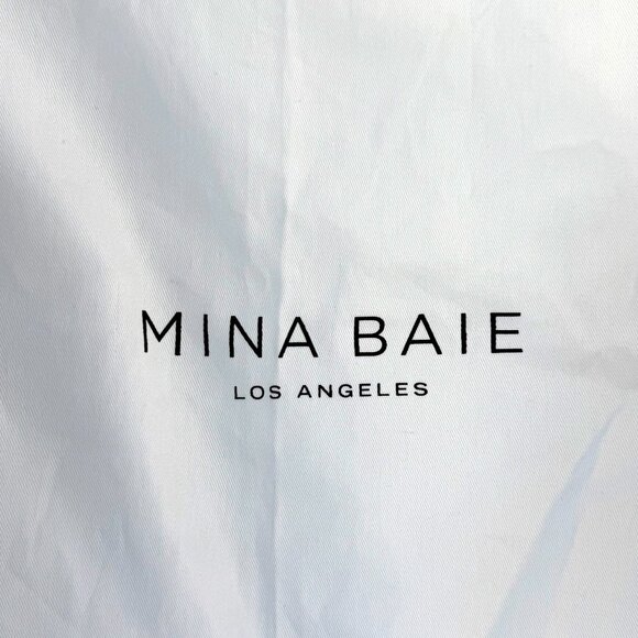 Mina Baie Los Angeles Large Dust Bag 26” x 22” | White Drawstring Storage - Picture 2 of 6